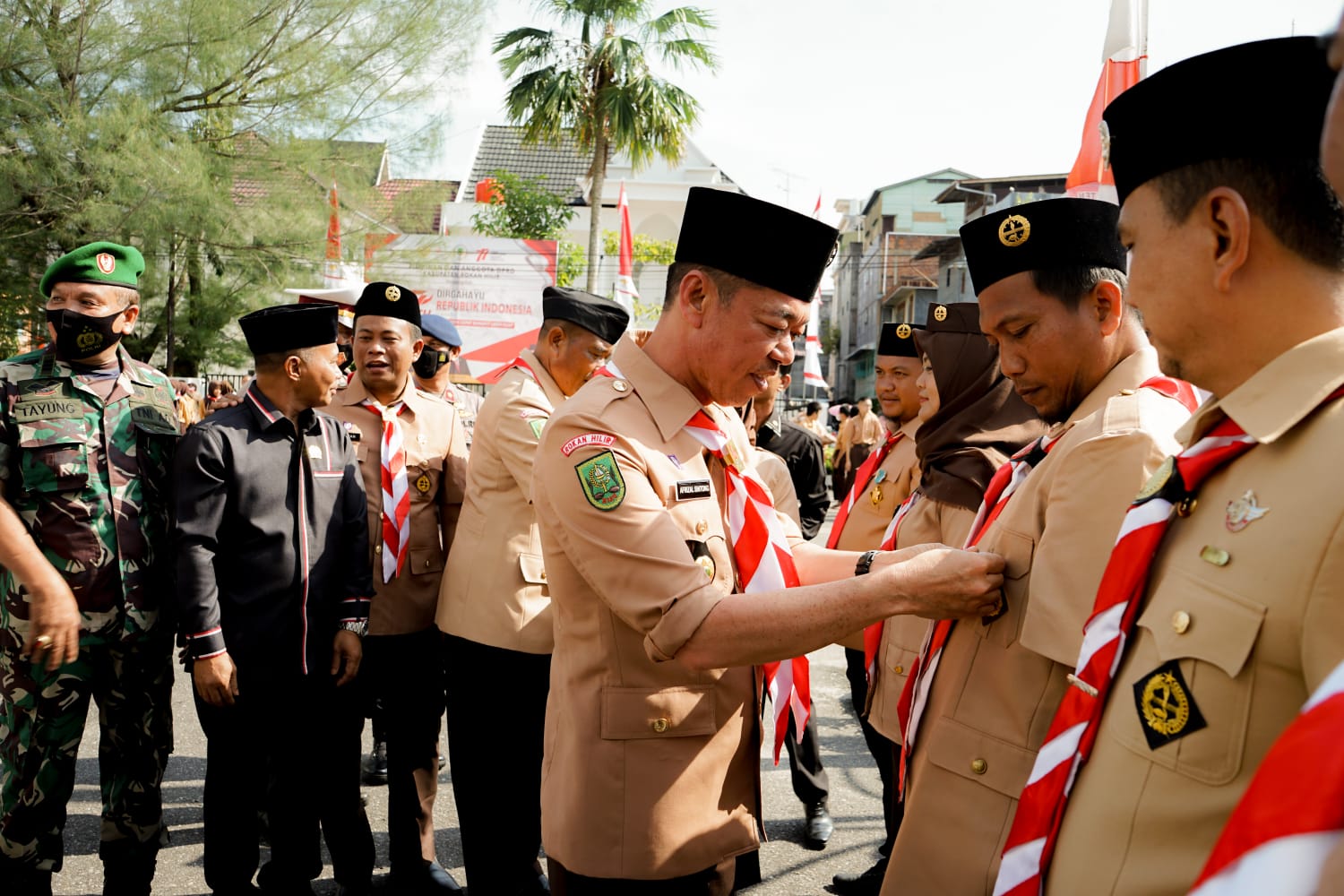 Peringati Hari Pramuka ke-61, Bupati Rohil Sampaikan Sambutan Ketua Kwartir Nasional