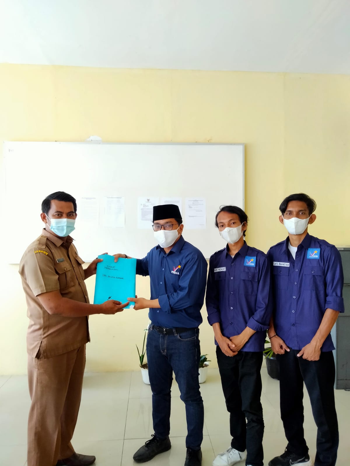 Mendaftar Kesbangpol, DPK PRIMA Kampar Optimis Menatap Pemilu Dan Pilkada 2024