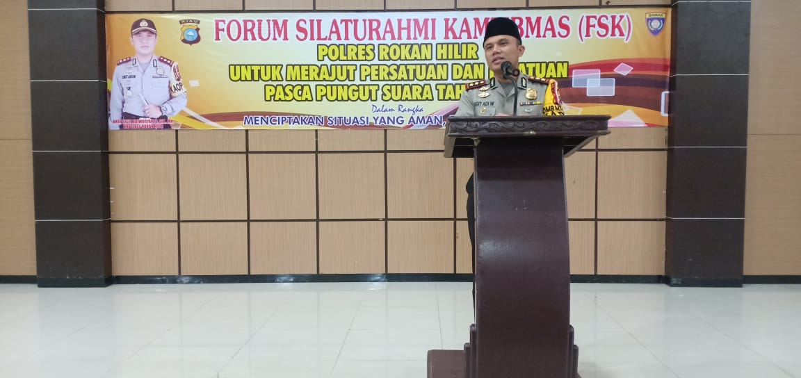 Silaturahmi Kamtibmas, Kapolres Rohil: Pasca Pemilu Jangan Percaya Hoax