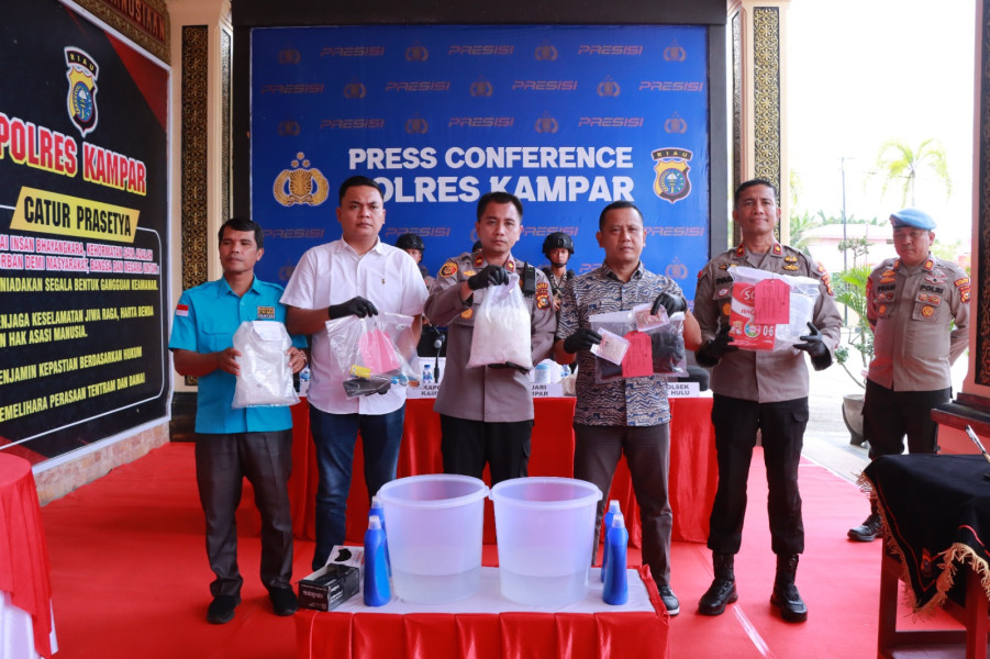Polres Kampar Musnahkan 3,4 Kg Sabu  dan 181 Pil  Ekstasi