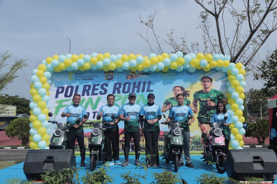 Pererat Kebersamaan Polri Dan Masyarakat Polres Rokan Hilir Gelar Rohil Bhayangkara Run 2026
