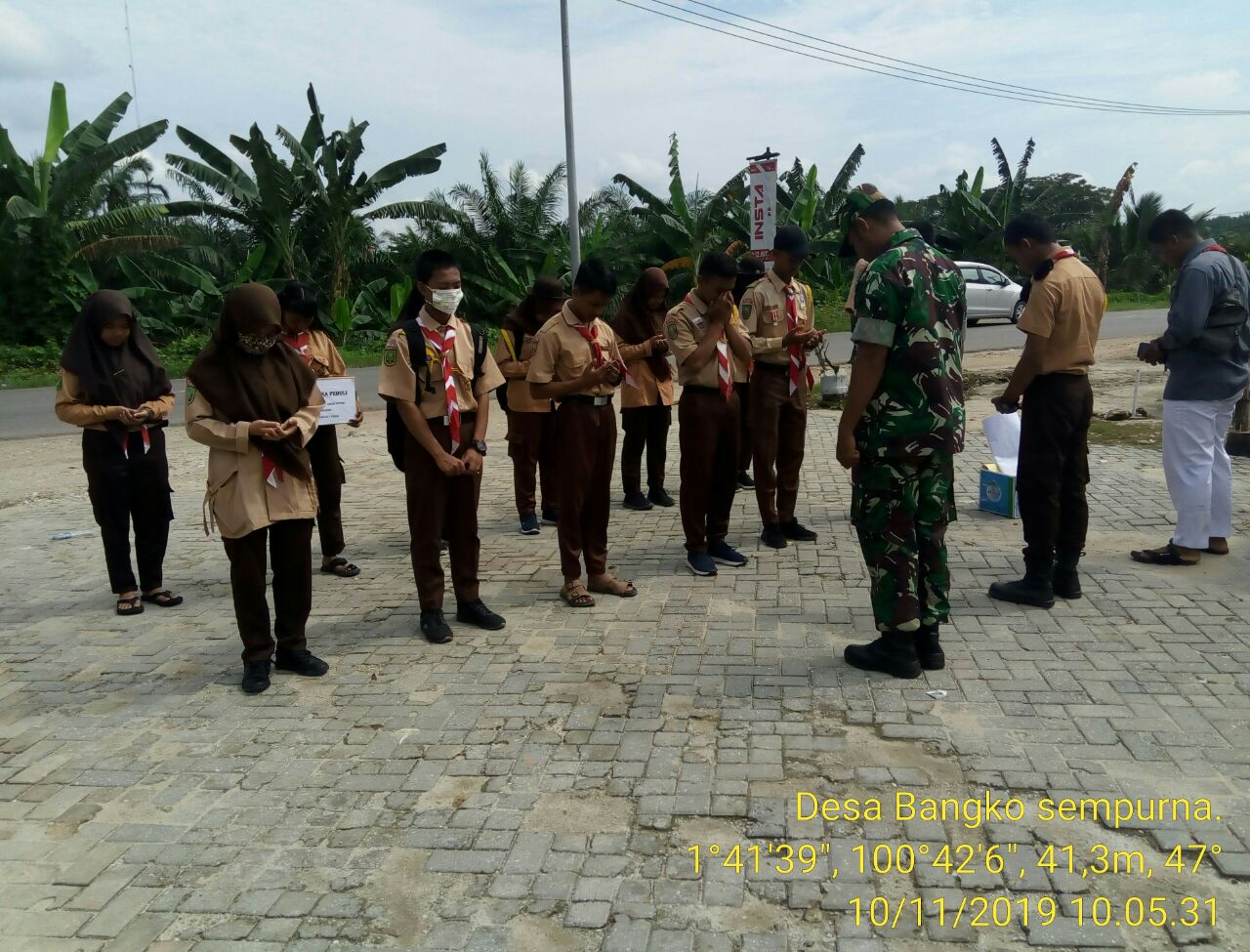 Babinsa Koramil 05|RM Beri Pengarahan Kepada Siswa Pramuka