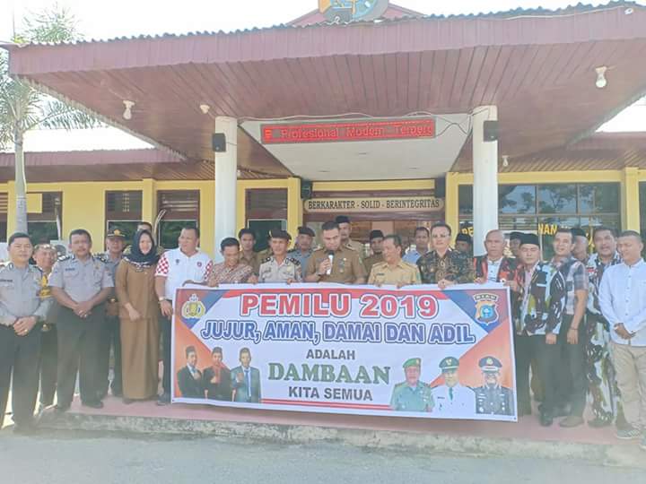 Polsek Bangko Gelar Deklarasi Pemilu 2019