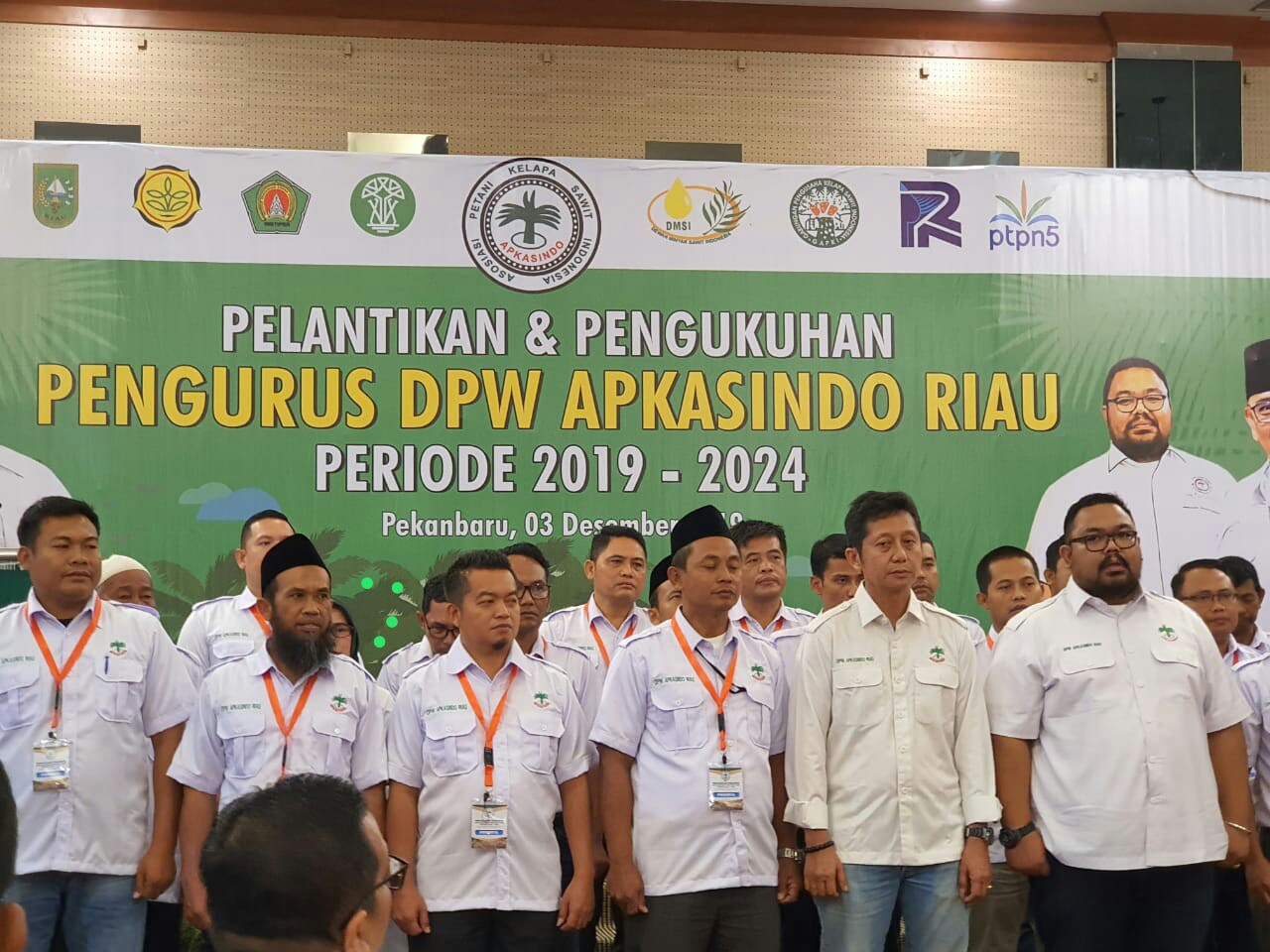 Pengurus DPW APKASINDO  Riau Periode 2019 - 2024 Resmi Dilantik