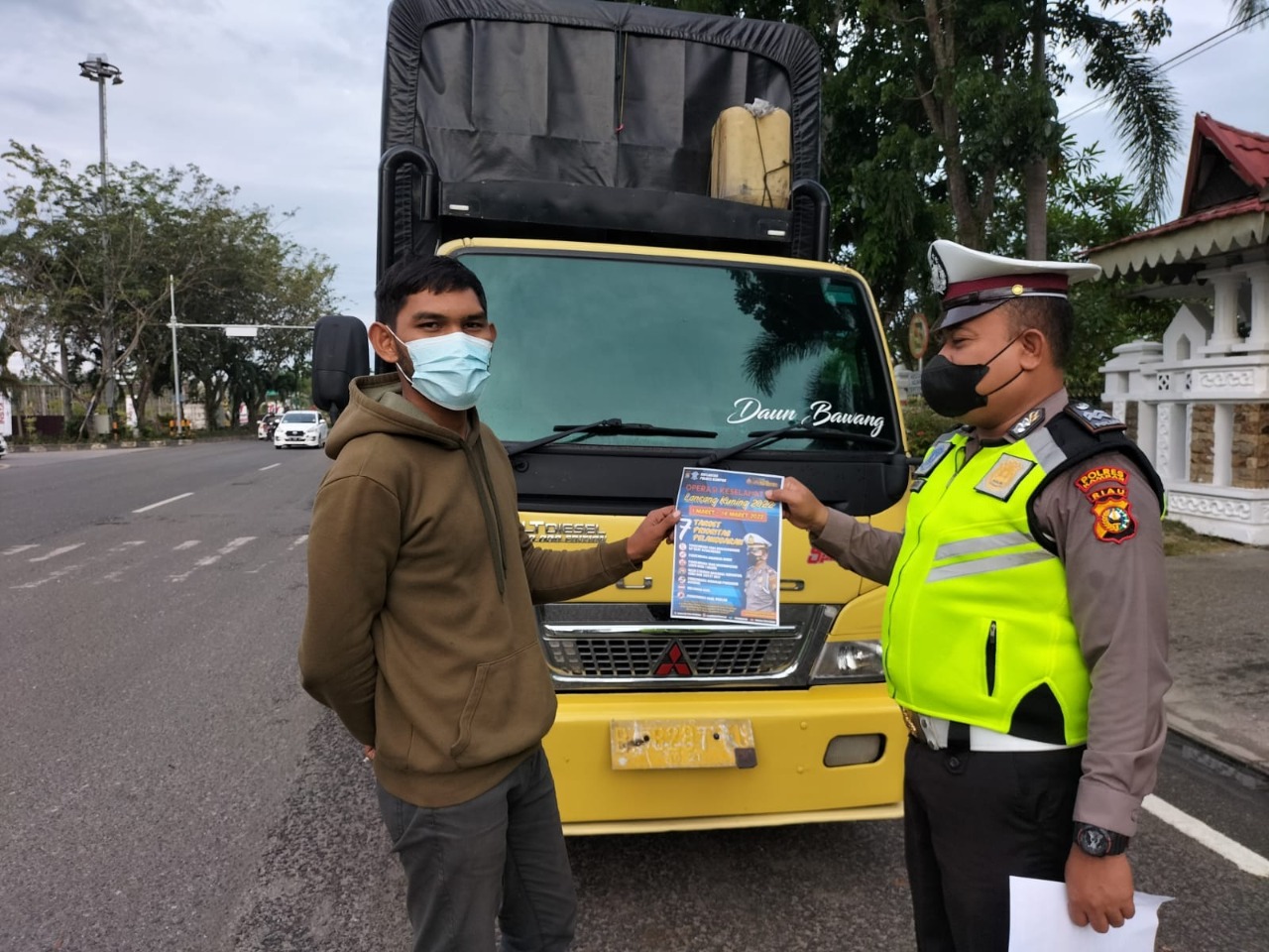 Sat Lantas Polres Kampar Sosialisasikan Operasi Keselamatan Lancang Kuning 2022