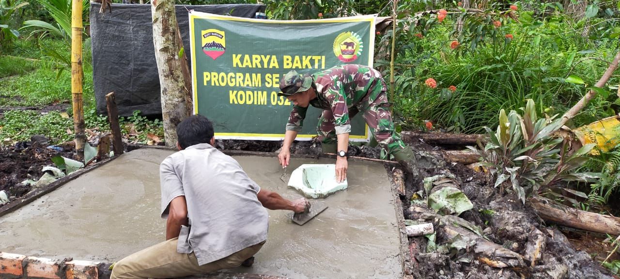 Kodim 0321/Rohil Laksanakan Karya Bakti Program Sejuta Jamban