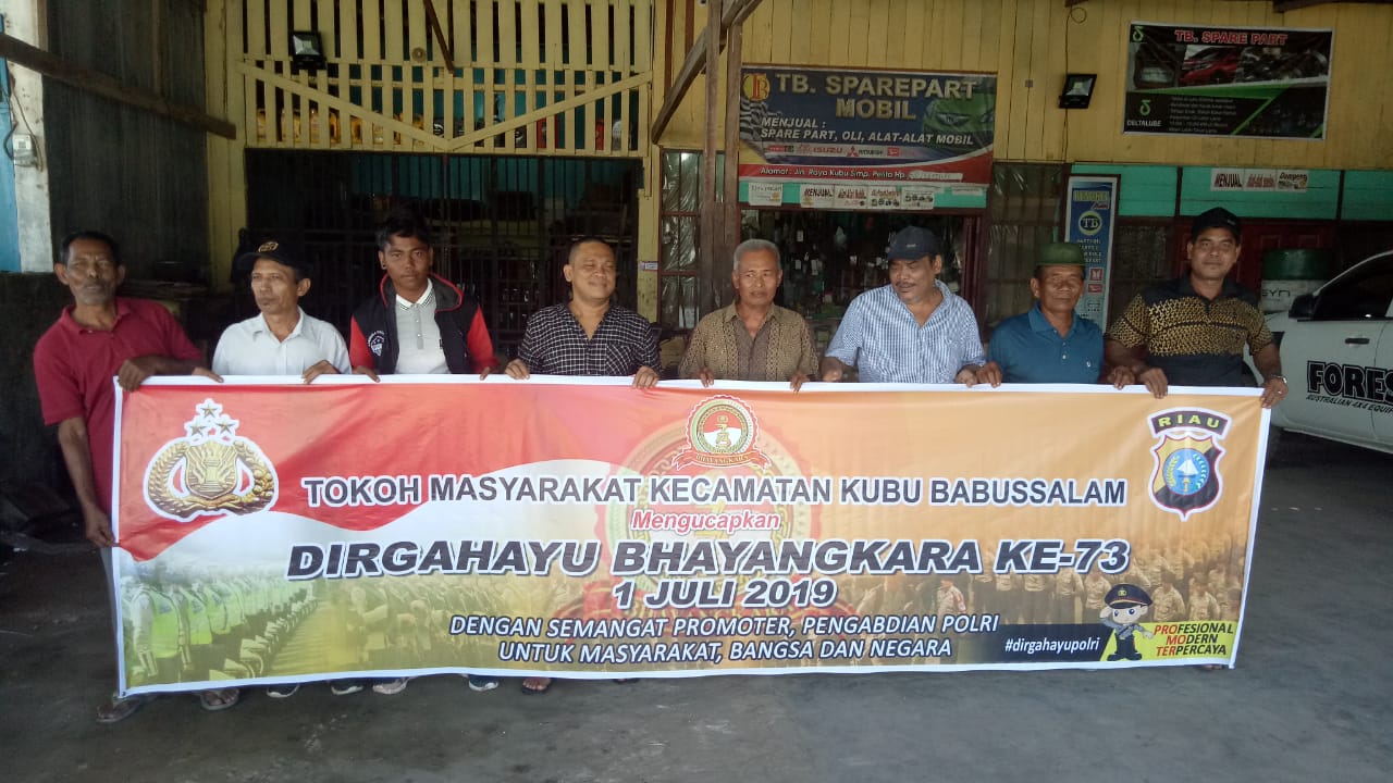 Tokoh Masyarakat Kubu Babussalam Ucapkan HUT Bhayangkara Ke-73