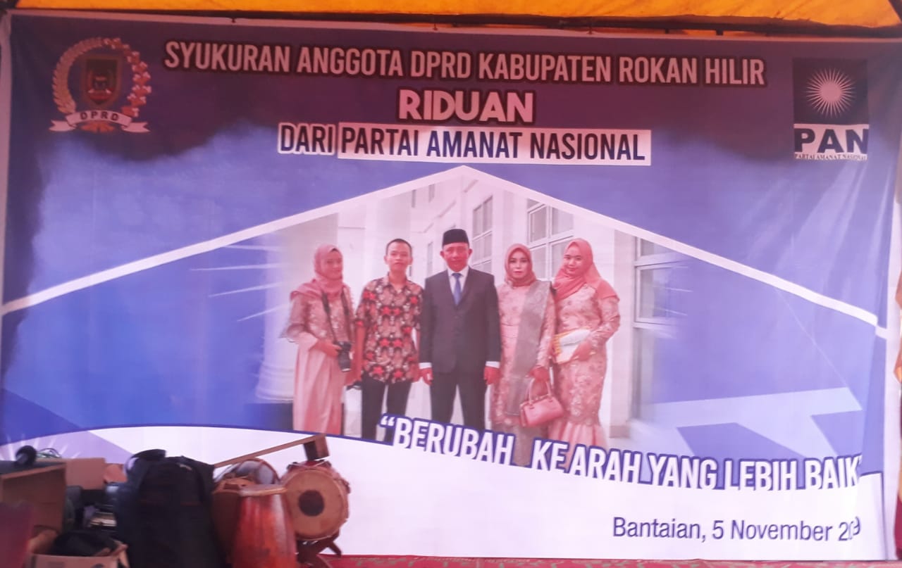 Diamanahi Jabatan DPRD Rohil, Riduan Gelar Syukuran Ucapan Terimakasih ke Masyarakat