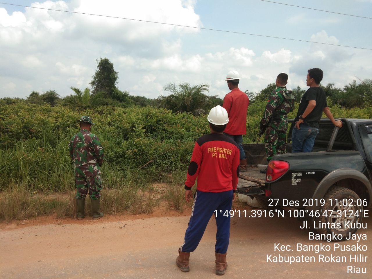 Babinsa Koramil 05/RM Laksanakan Patroli Karhutla Bersama