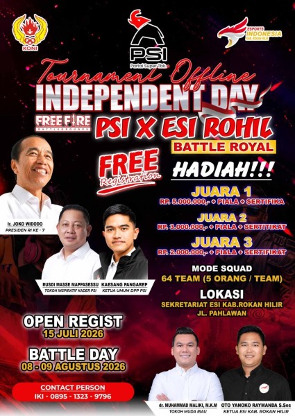 PSI X ESI Rohil Hadirkan Turnamen Free Fire Independent Day 2026