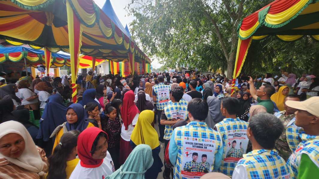 Tumpah ruah, Massa Dukungan Asset di Bagan Barat Tak Terbendung