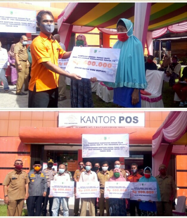 3575 Penerima BLT Tahap Pertama Kecamatan Bangko di Kantor Pos Bagansiapiapi