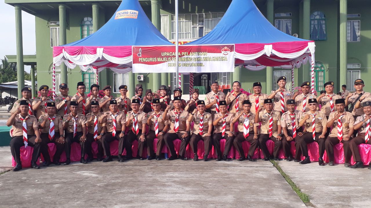 Pengurus Majelis Pembimbing Saka Wira Kartika kodim 0321|Rohil Resmi Dilantik