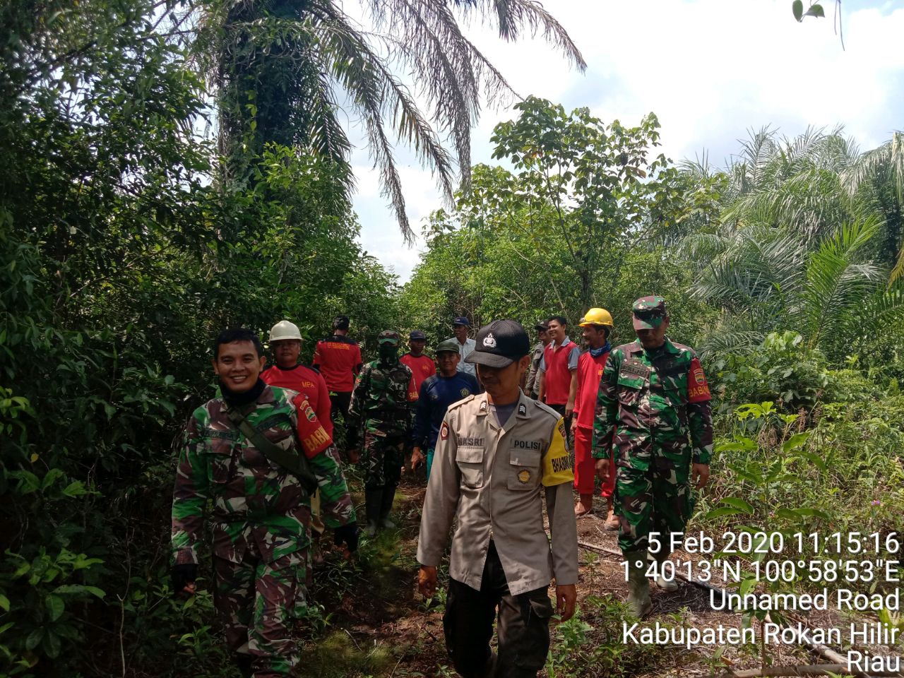 Cegah Karhutla, Satgas Kecamatan Rimba Melintang Laksanakan Patroli Bersama