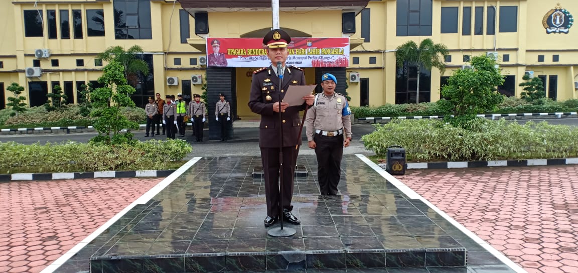 Polres Rohil Gelar Upacara Peringatan Hari Lahir Pancasila