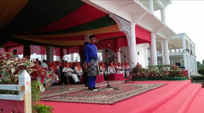 Bupati Suyatno Irup Hari Jadi Rohil Ke-20 Ditaman Budaya