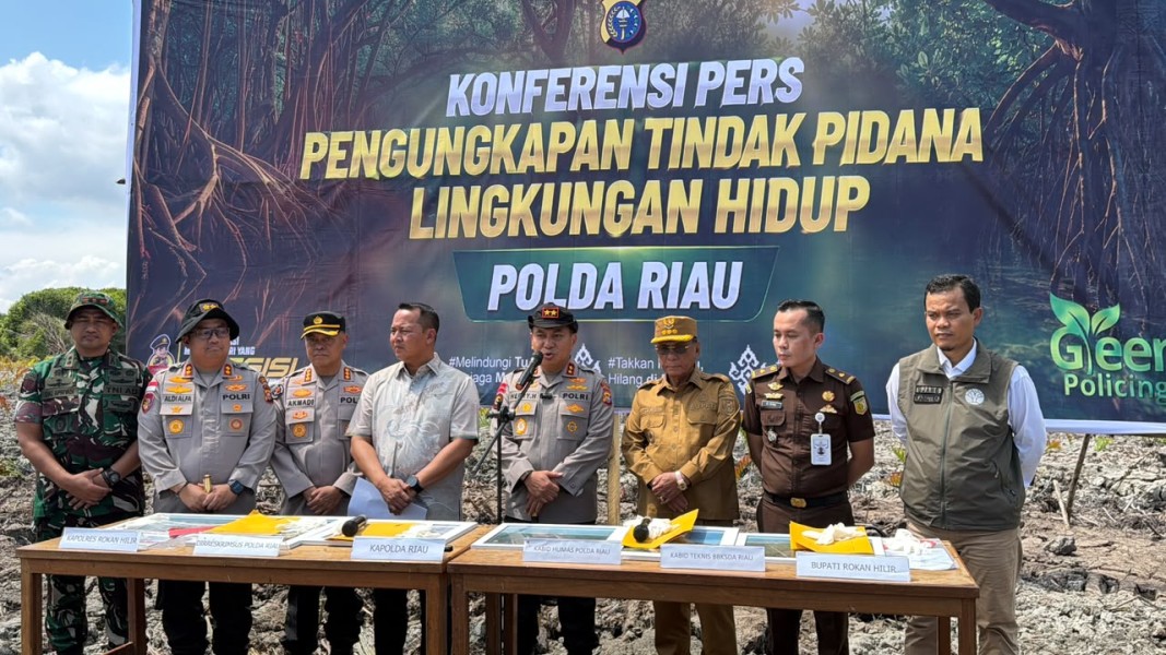 Kapolda Riau Ungkap Kasus Perusakan Mangrove 118 Hektare di Rohil