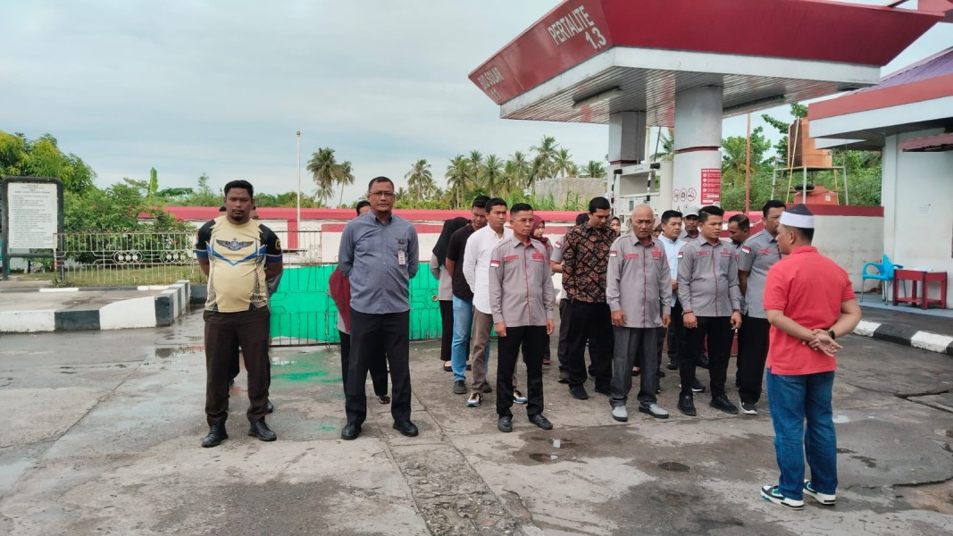 Tingkatkan Disiplin, Manager SPBU Batu 4 Bagansiapiapi Pimpin Apel Pagi