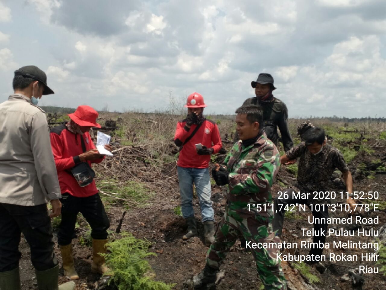 Hotspot Terpantau Satelit, Babinsa Dan Bhabinkamtibmas Lakukan Pengecekan