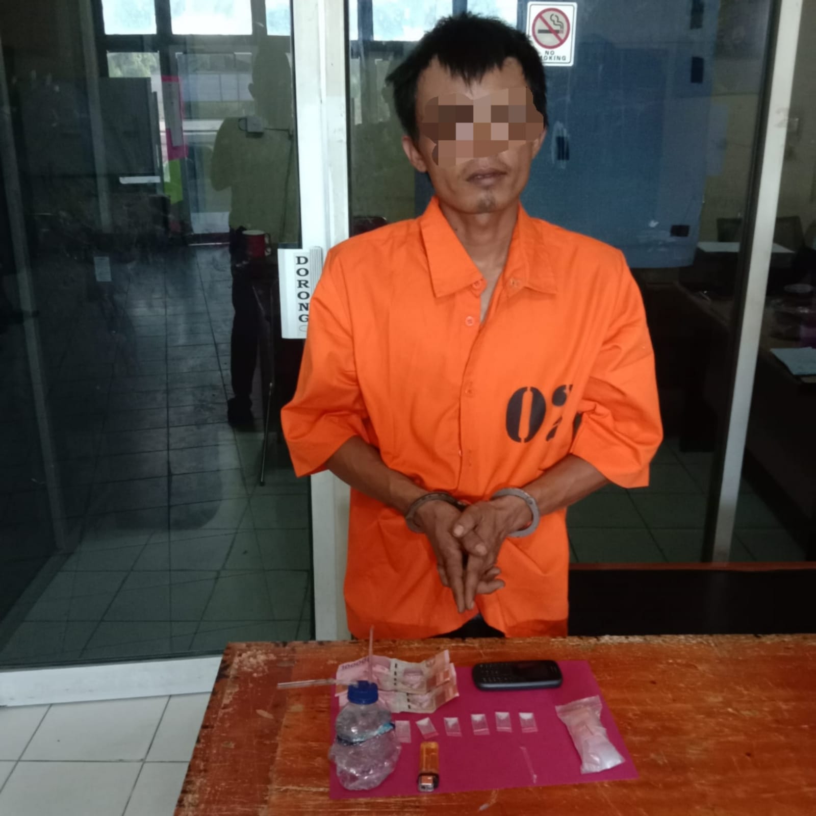Polsek Tapung Ringkus Pelaku Terduga Pengedar Narkoba Jenis Sabu