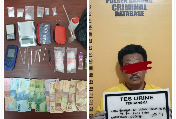 Diduga Pengedar, Polsek Bangko Ringkus Ulong Pemilik 8 gram Sabu -sabu