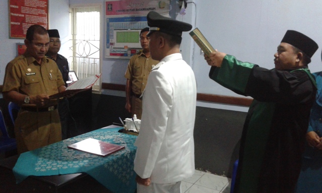 Tersandung Kasus Korupsi, Penghulu Terpilih  Dilantik Dalam Rutan Bagansiapiapi