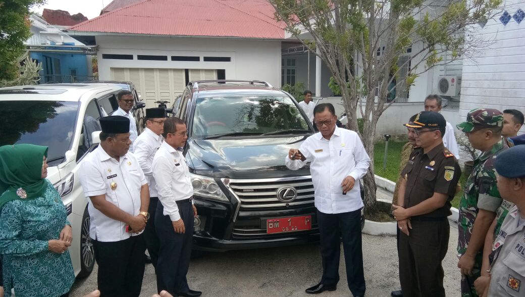 Resmi Cuti Jelang Pilgubri, Bupati Rohil Suyatno Kembalikan Aset Daerah