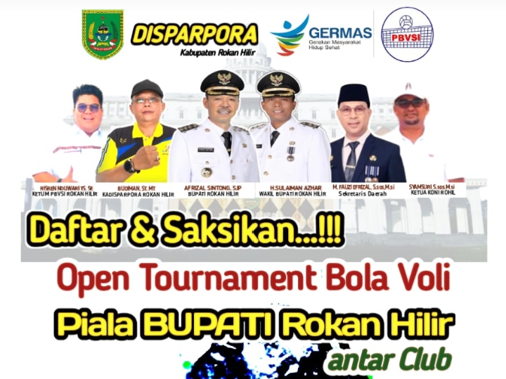 Ketua KONI Rohil, Samsuri :Open Turnamen Bola Voli Bupati Cup, Berharap Muncul Bibit Unggul Daerah