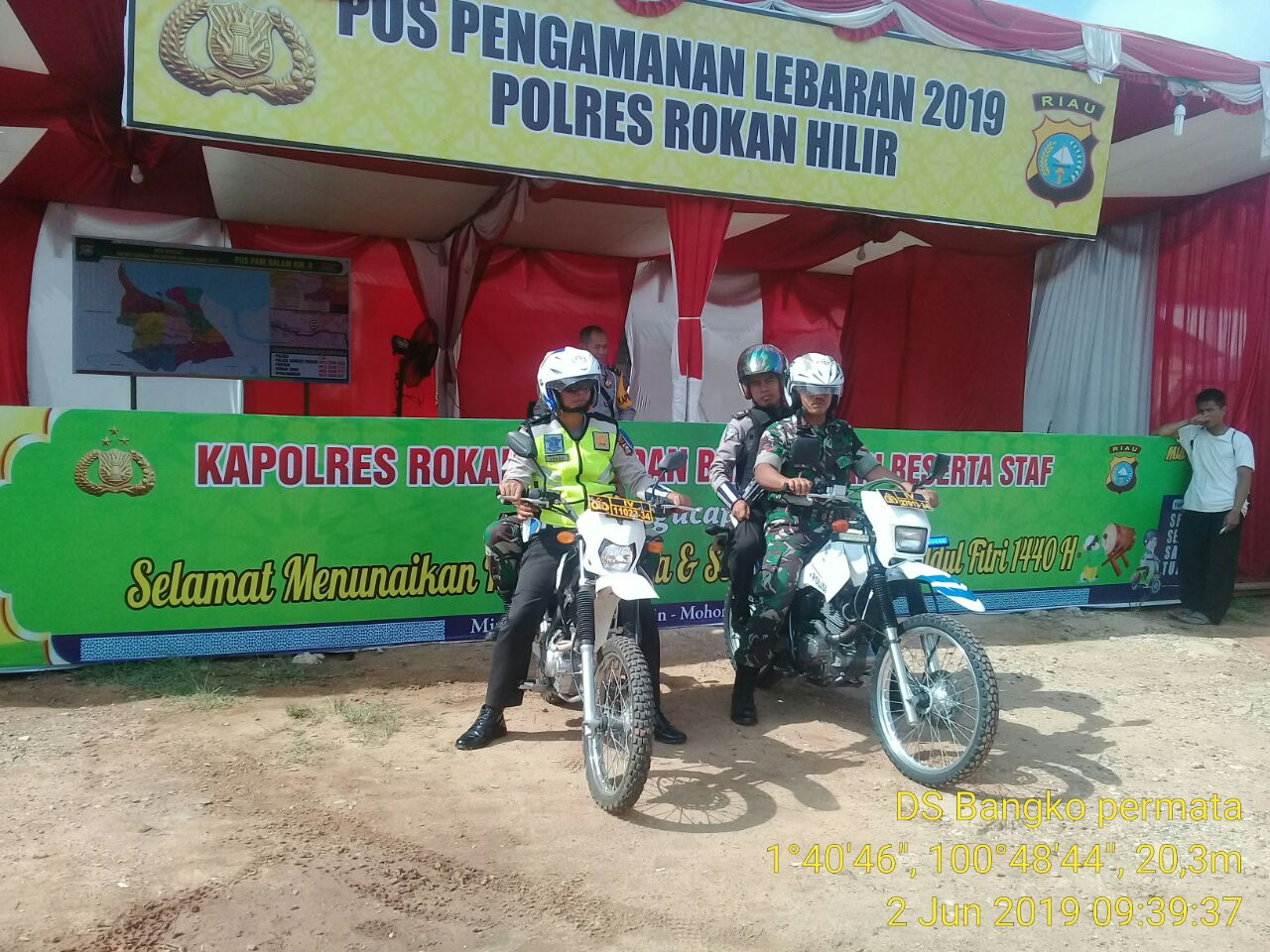 Koramil 05/RM Laksanakan Patroli Pengamanan Mudik Bersama Kepolisian