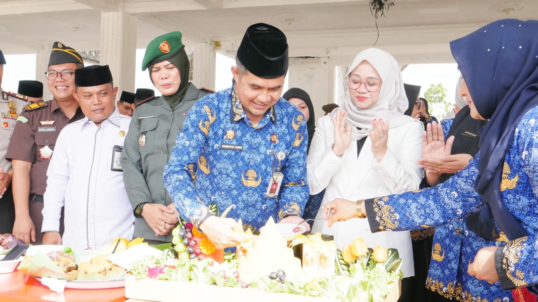 Pemkab Rohil Melalui Dinkes di Acara Puncak HKN ke-61, Gelar Upacara Bendera dan Sunat Masal