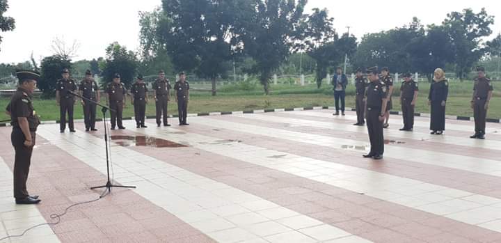 Usai Libur Lebaran, Kejari Rohil Gelar Apel Perdana