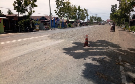 Dinas PUTR Rohil : Proyek Jl Kecamatan Guna Pembenahan Daerah Rawan Banjir