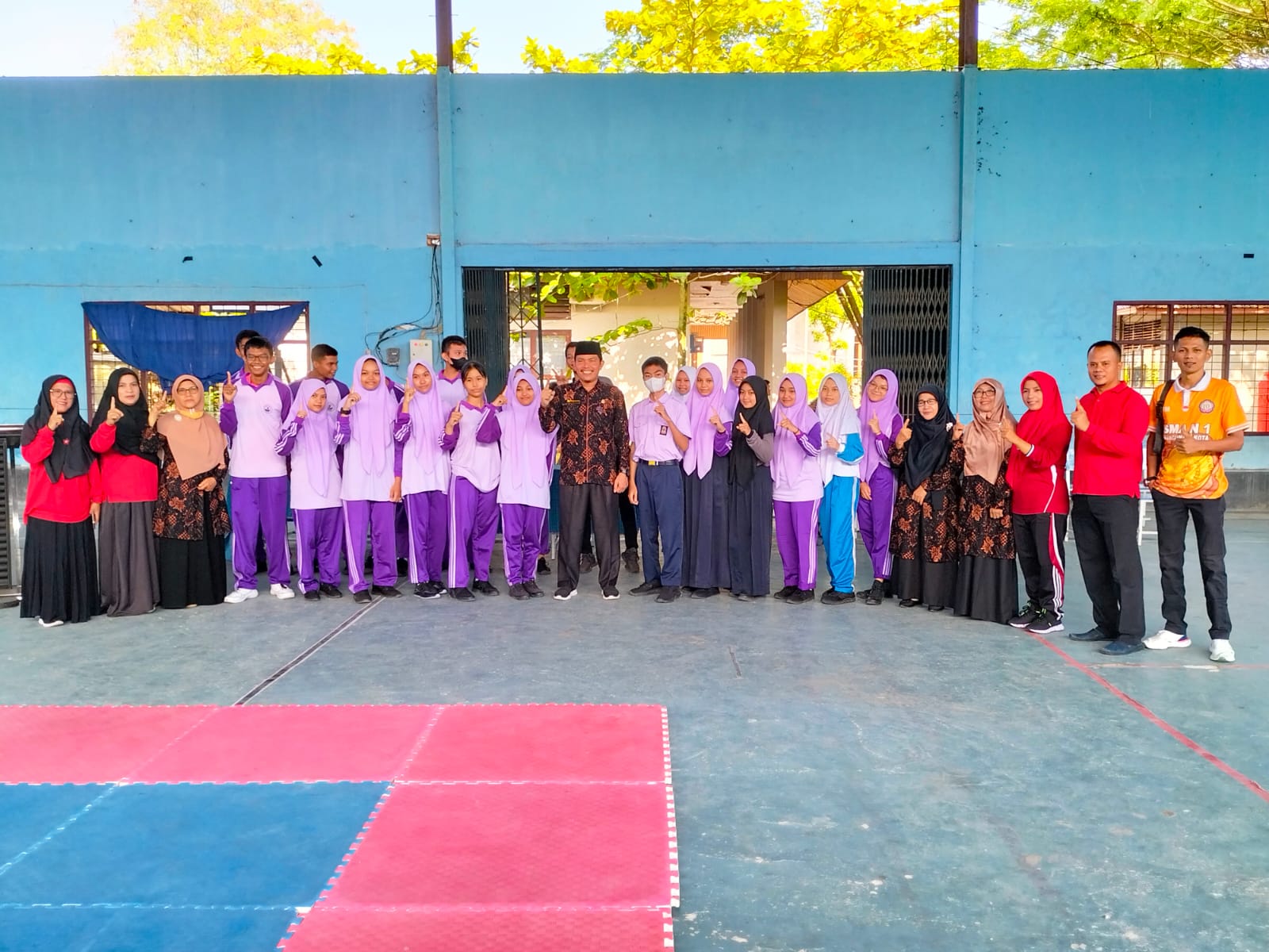 SMA N1 Bagkinang Mendoakan 12 Siswanya Yang Bakal Bertanding di KSN-P Riau