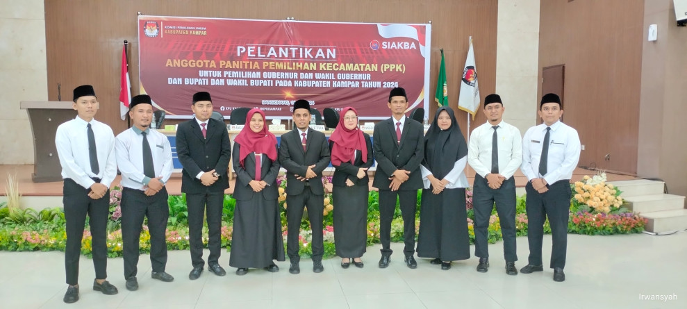 KPU Kampar Resmi Melantik Sebanyak 105 PPK