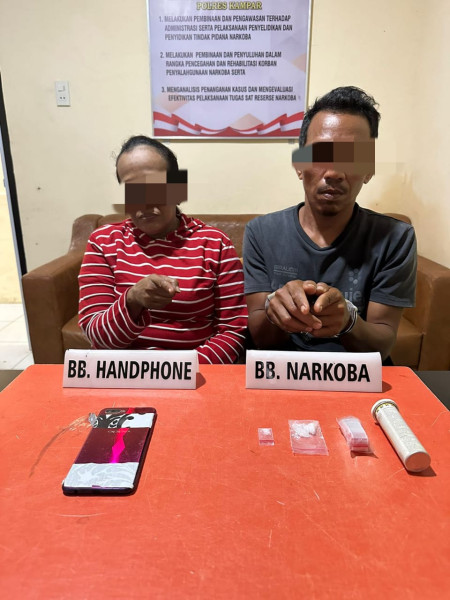 Suami Istri di Tangkap Ojoloyo Dalam Kasus Narkoba di Bangkinang