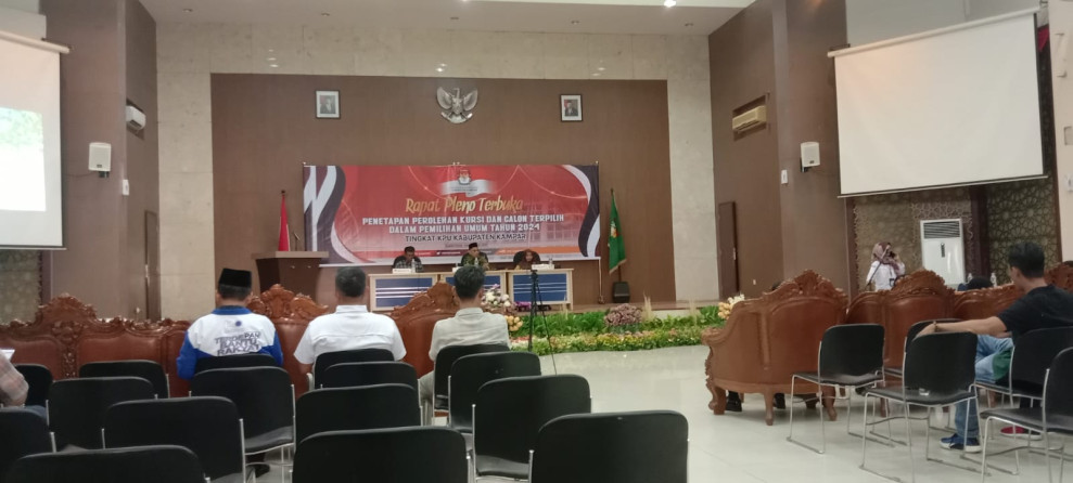 KPU Kampar Gelar Rapat Pleno Terbuka Calon Terpilih DPRD 2024-2029