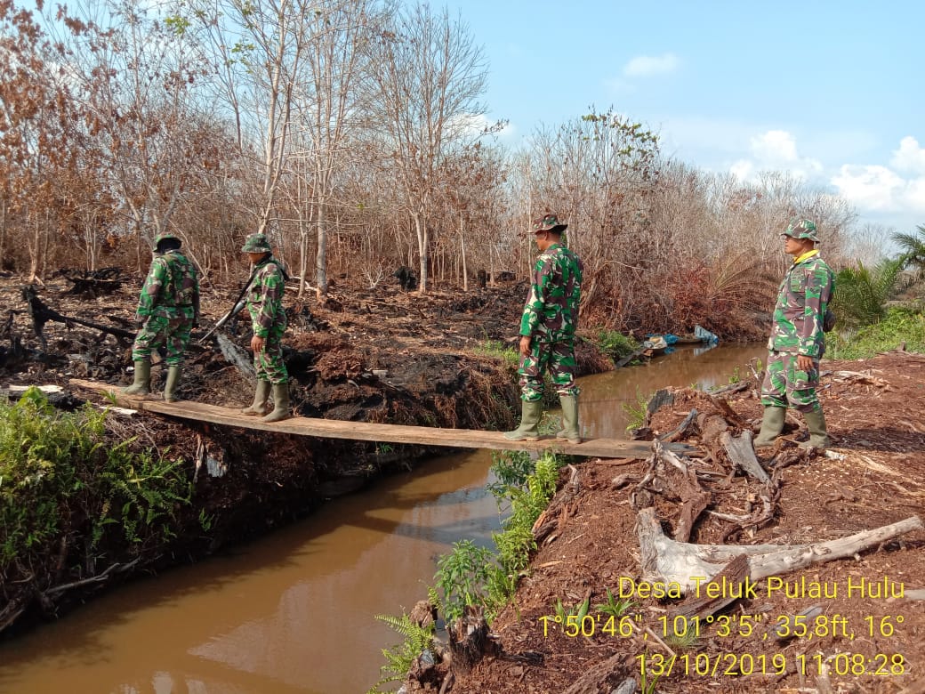 Koramil 05/RM Kembali Laksanakan Patroli Kewilayah Bekas Karlahut