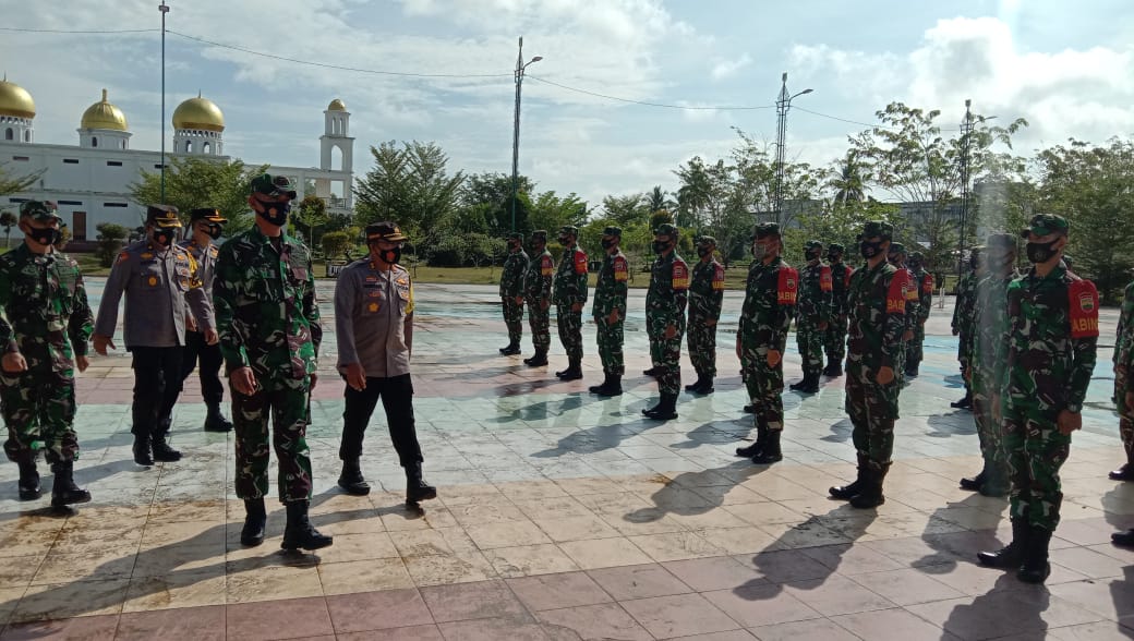 Dandim 0321/Rohil Pimpin Apel Kesiapsiagaan Satgas Hadapi Libur Imlek