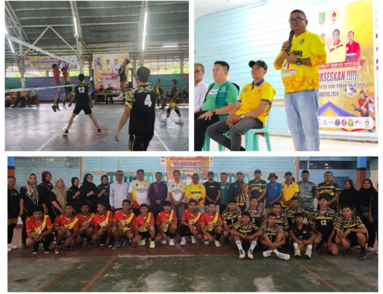 Telah Dibuka Ketua KONI Rohil Turnamen Voli Ball Kejurkab 2024 Resmi Bertanding