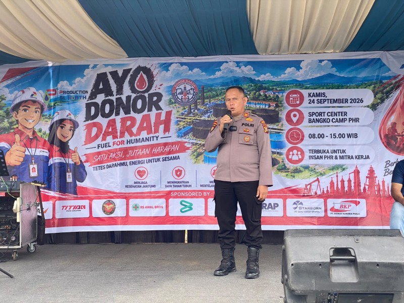 Fuel for Humanity PHR, Polsek Bangko Pusako Ikut Donor Darah