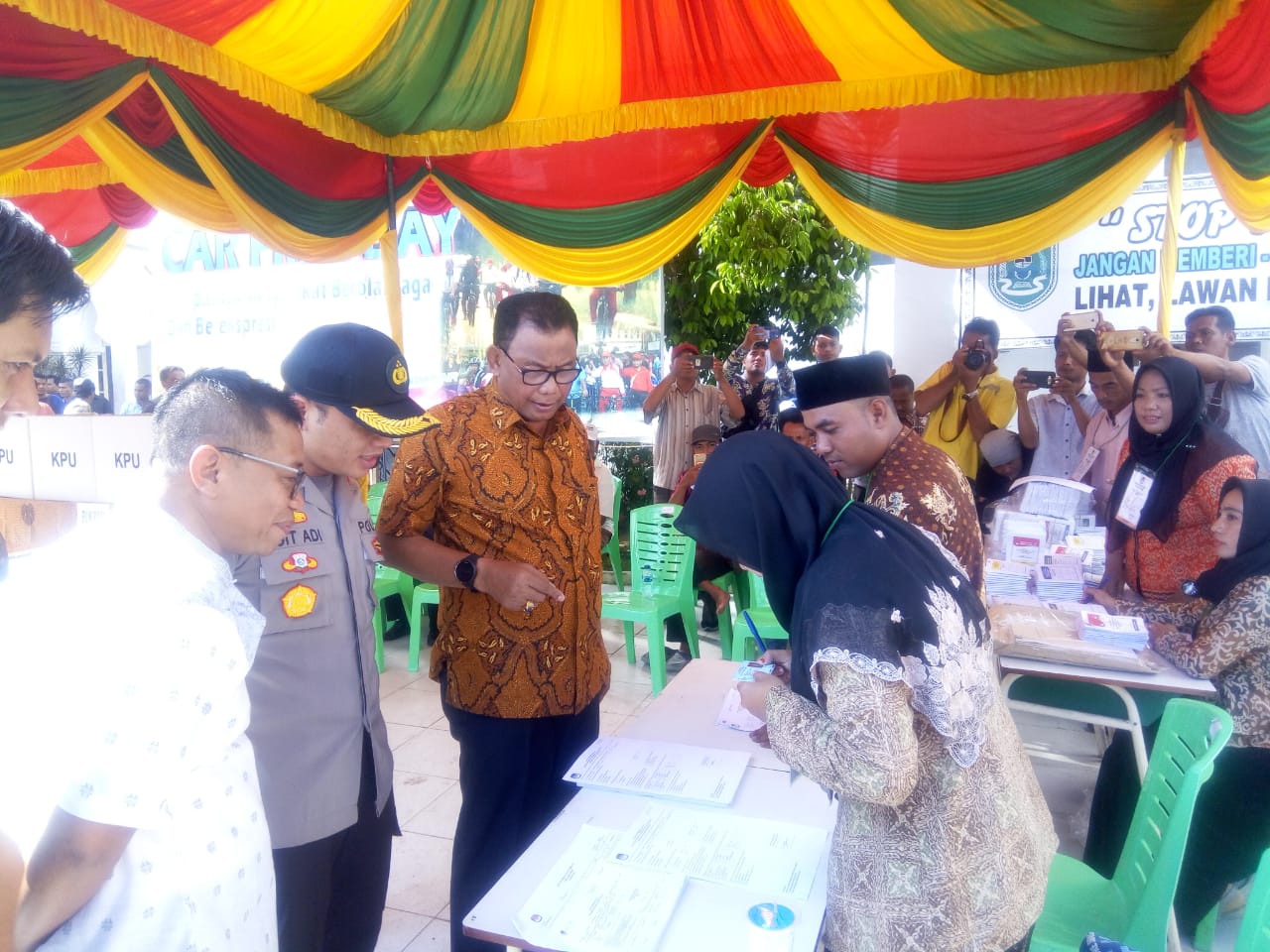 KPU Rohil Simulasi Pemungutan Suara Pemilu 2019