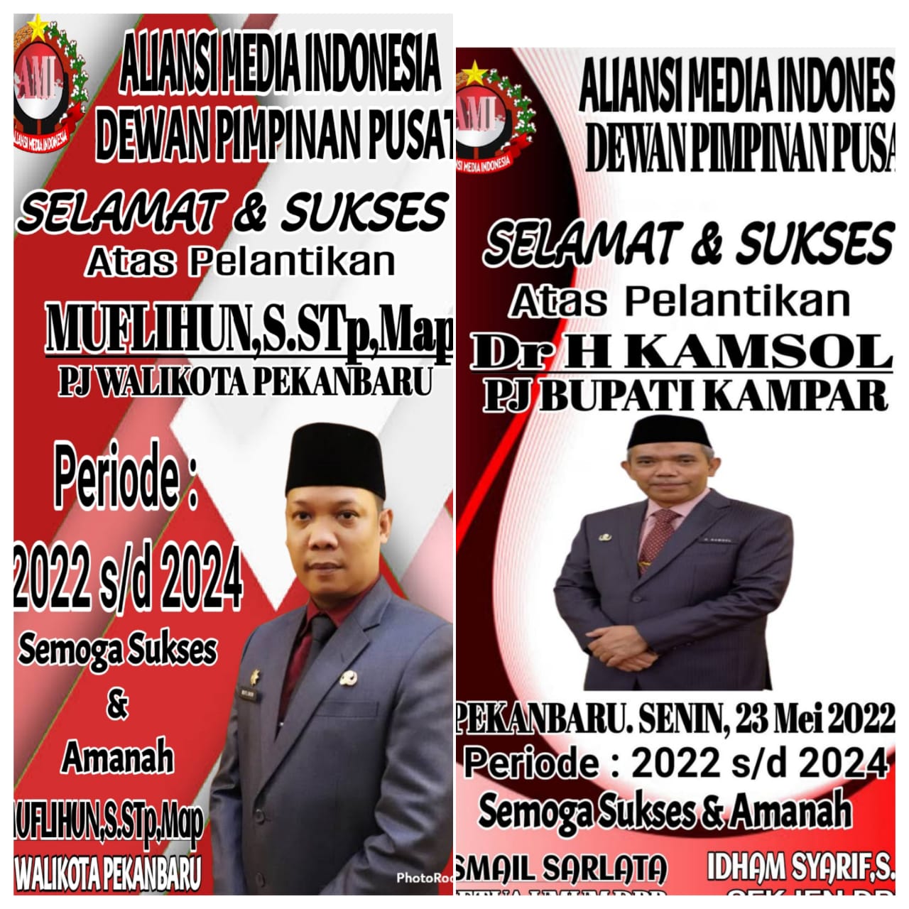 PJ Walikota Pekanbaru dan PJ Bupati Kampar Dilantik, DPP AMI : Semoga Amanah