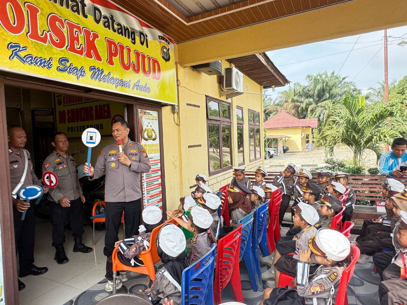 Polsek Pujud Polres Rohil Terima Kunjungan PAUD Terpadu Annisa