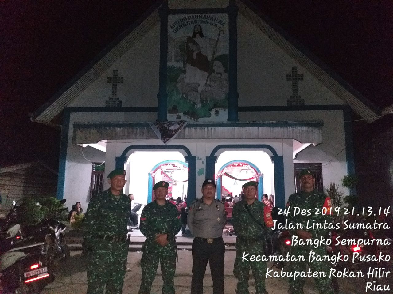 Amankan Malam Natal, Koramil 05/RM Laksanakan Patroli Ke Rumah Ibadah