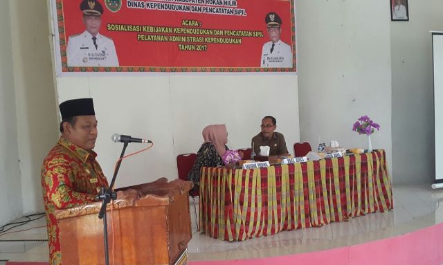 Disdukcapil Rohil Sosialisasikan Kebijakan Administrasi Kependudukan Tahun 2017