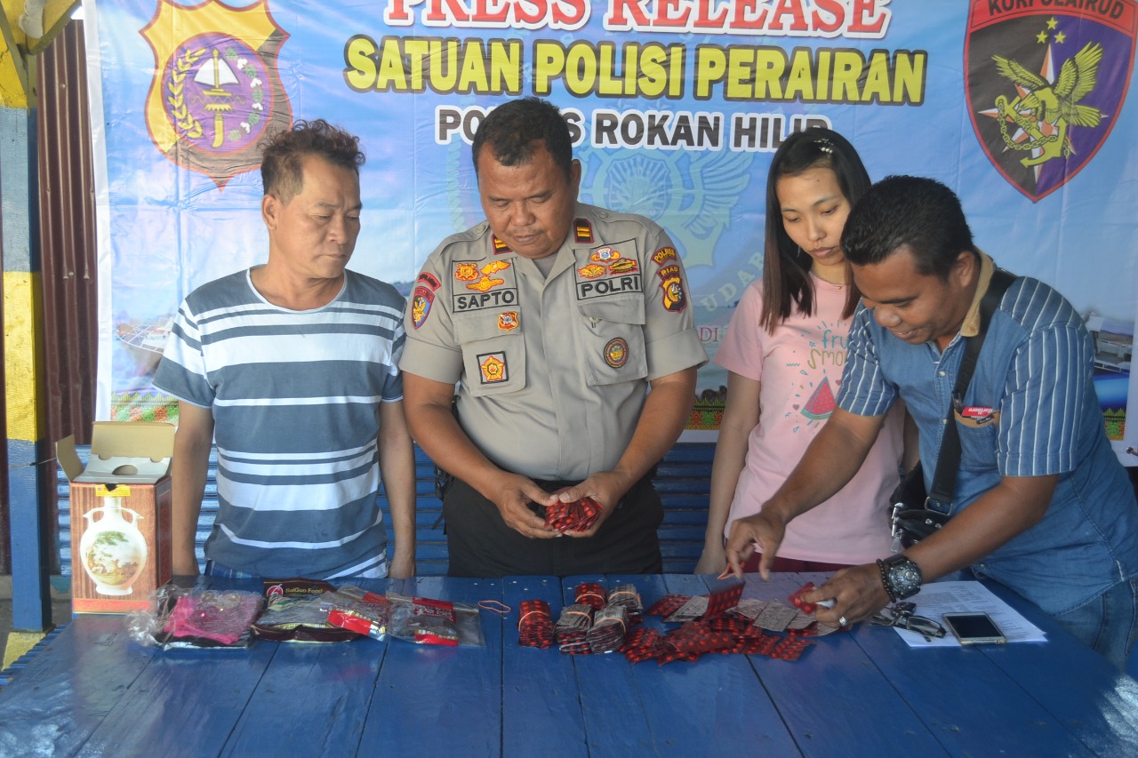 Waww... Jaringan Pil Happy Five Diamankan Sat Pol Air Polres Rohil