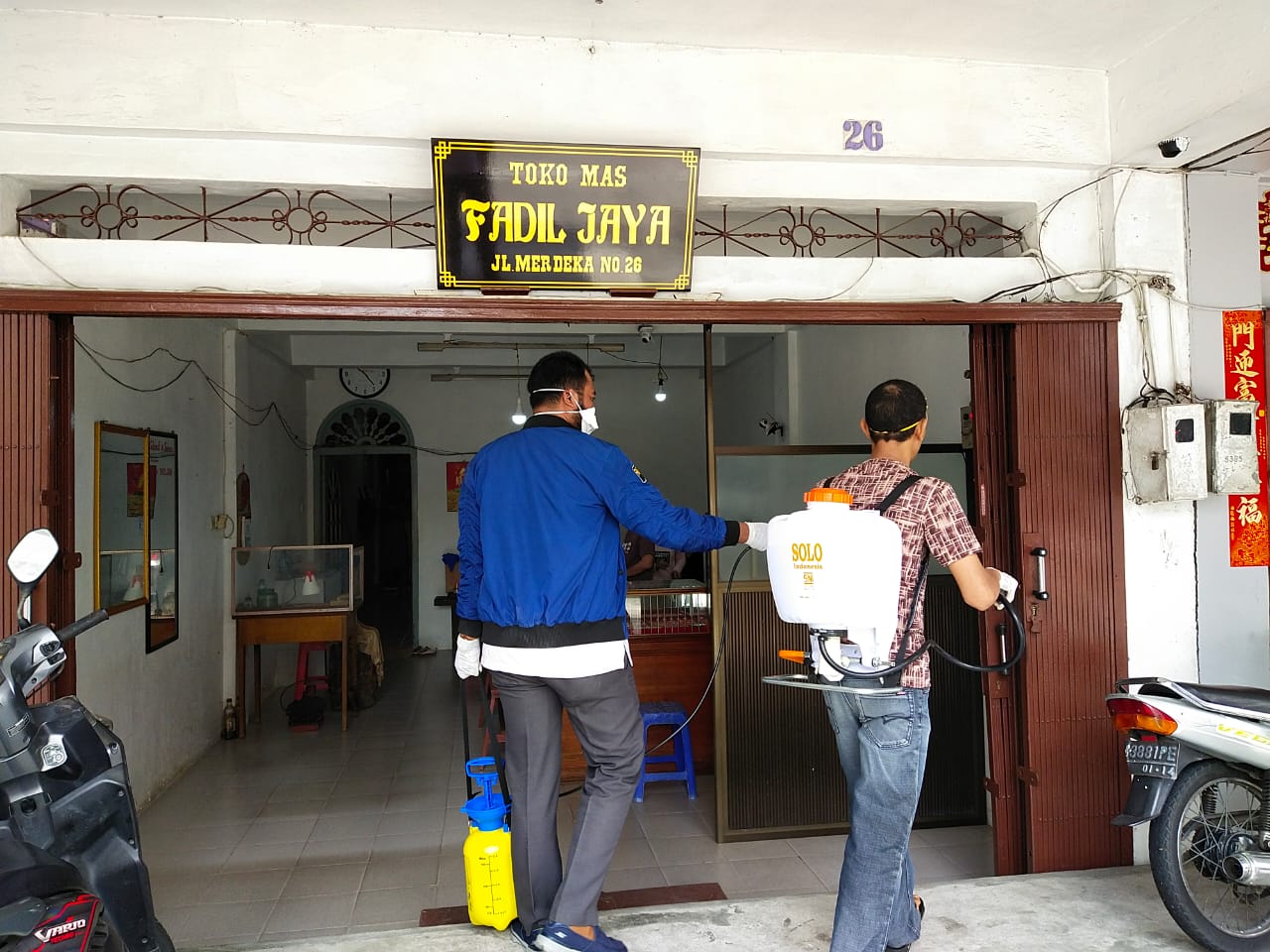 Aspri Mulia,S.STP,Msi: Wilayah Bagan Kota Disemprot Disinfektan