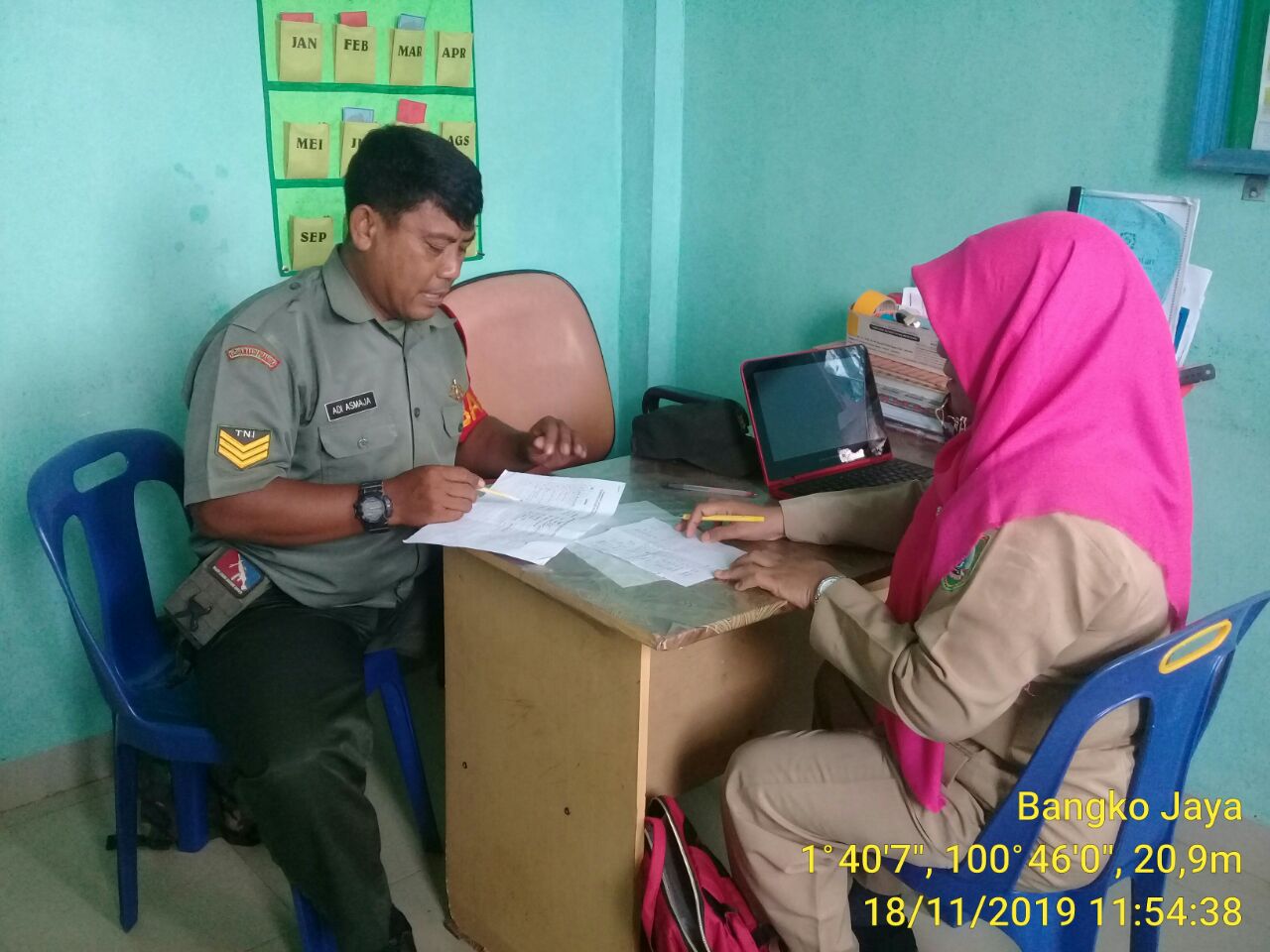 Musim Penghujan, Babinsa Koramil 05|RM Kunjungi Puskesmas