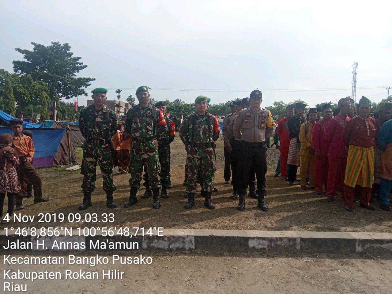 Koramil 05|RM Hadiri Upacara HUT Kecamatan Bangko Pusako