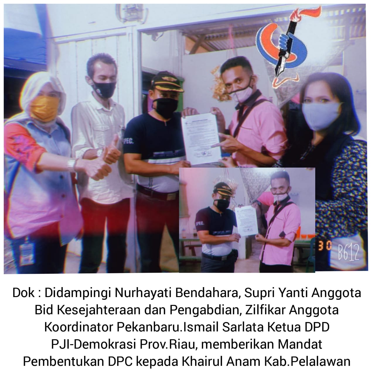PJI Demokrasi RIAU Serahkan Mandat Terusan ke Kabupaten Inhu